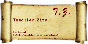Teschler Zita névjegykártya