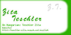 zita teschler business card